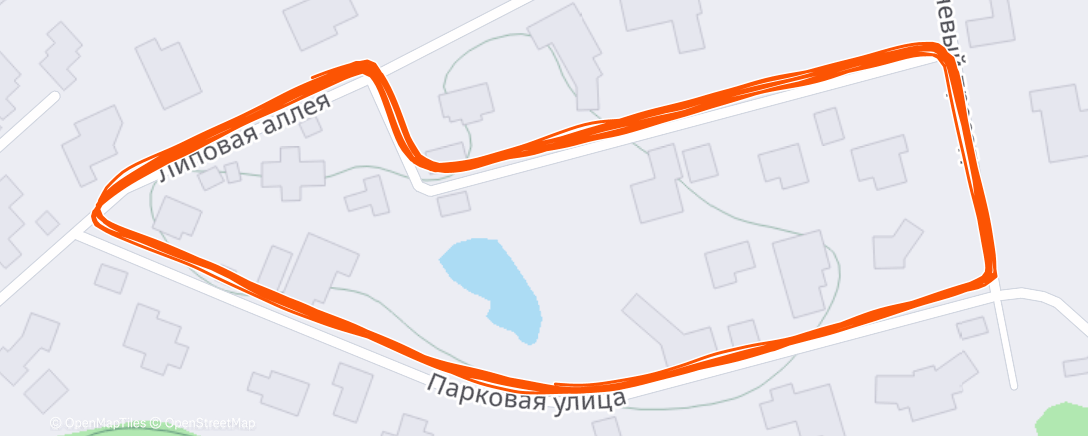 Map of the activity, Дневной забег