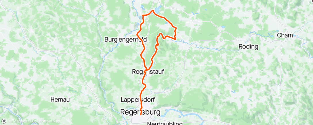 Map of the activity, Steinberger See mit Michael