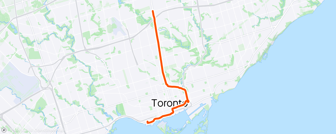 Mapa de la actividad, Toronto Marathon - Half