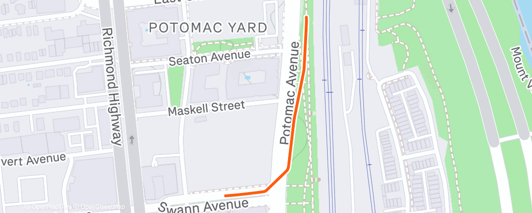 Map of the activity, Evening Walk