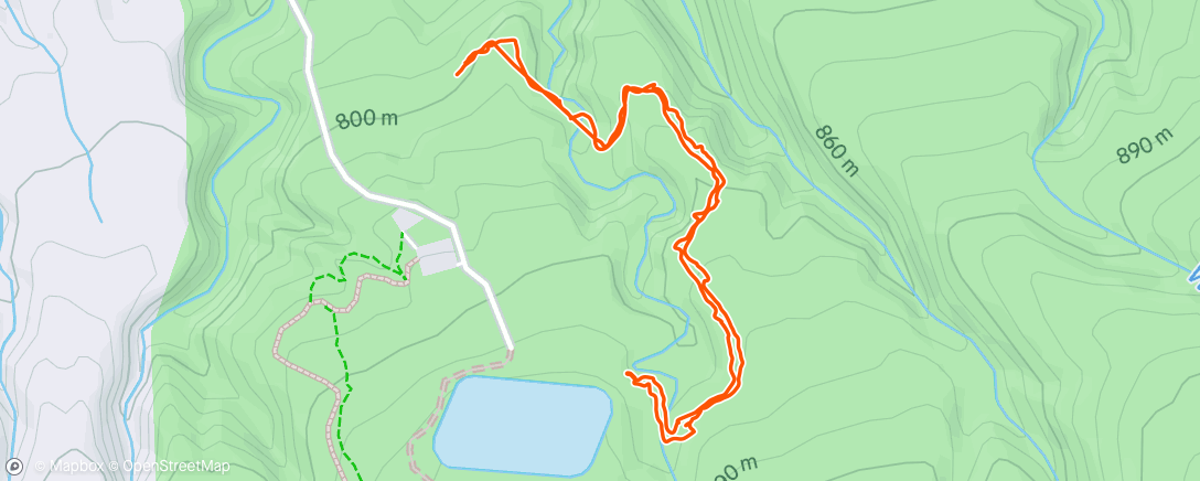 Map of the activity, Afternoon Hike