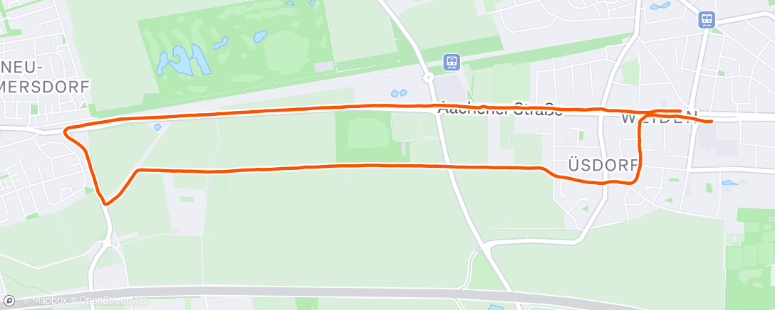 Map of the activity, Lauf am Morgen