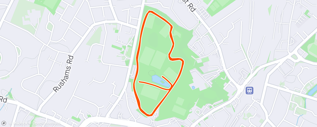 Mapa da atividade, Horsham parkrun 10th Birthday