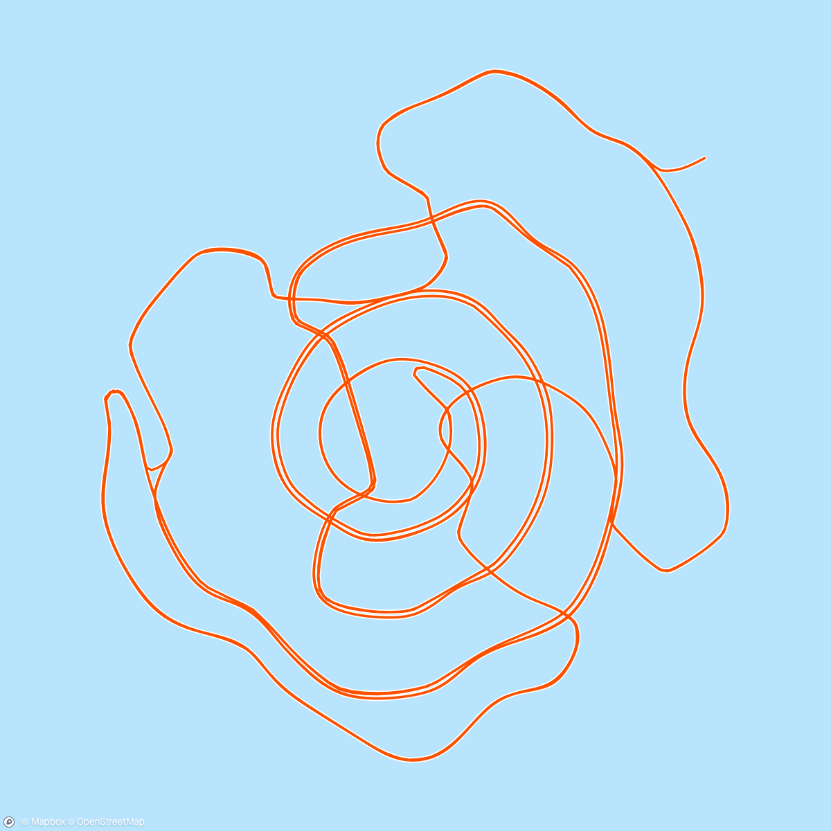 Map of the activity, Zwift - Rolig+4x20sek stigningsdrag on Whole Lotta Lava in Watopia