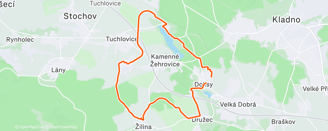 Map of the activity, Lunch Gravel loop