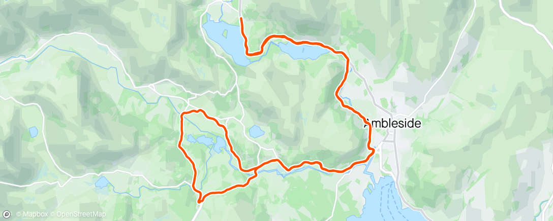 Map of the activity, Grasmere duathlon bike leg