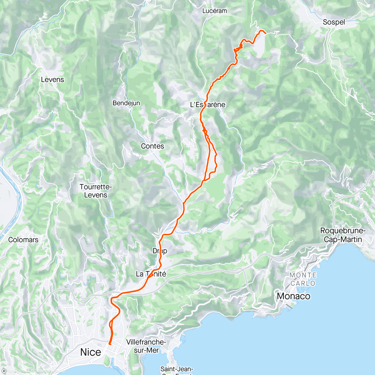 Map of the activity, Dessert niçois d'un festin alpin