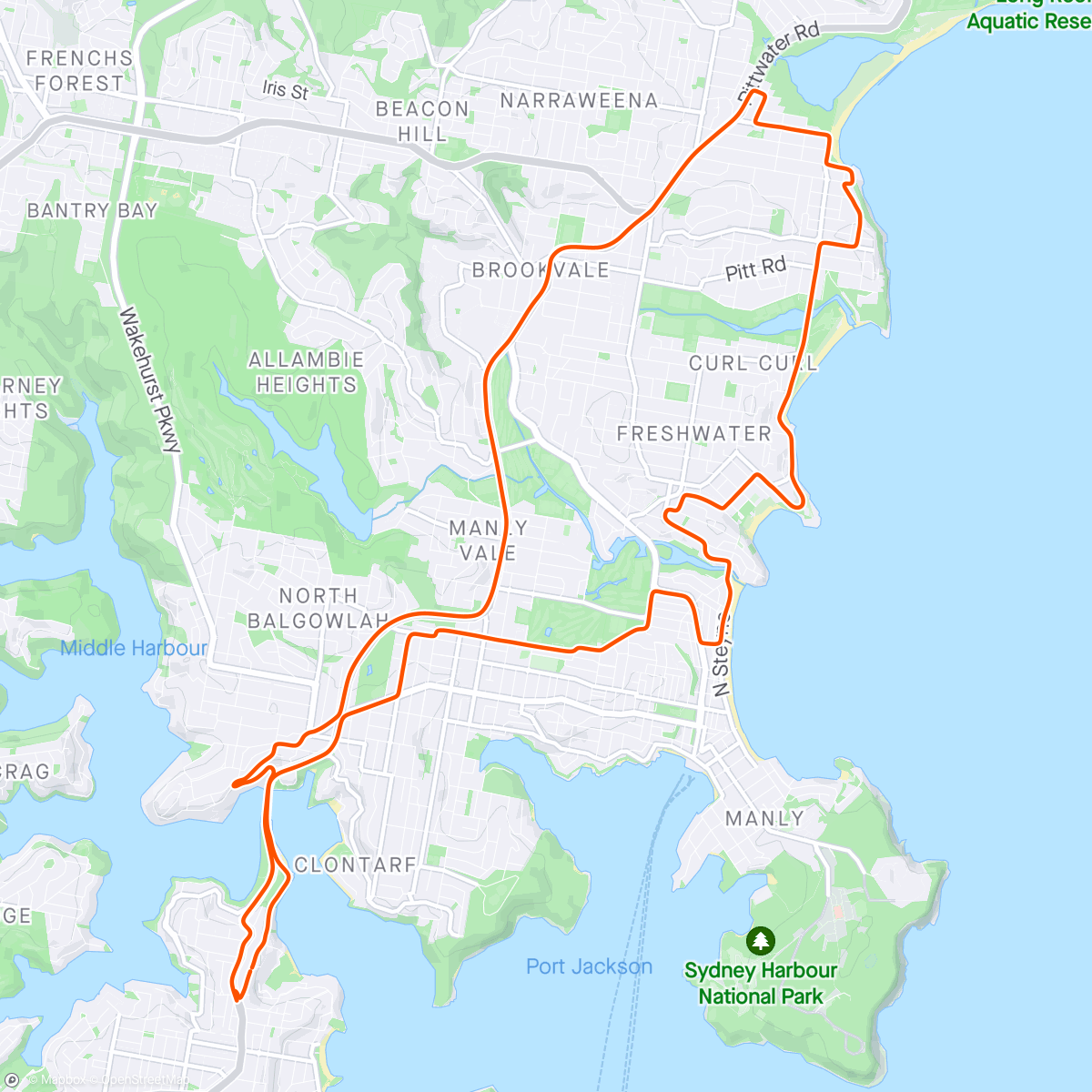 Mapa da atividade, Morning Ride - the short option