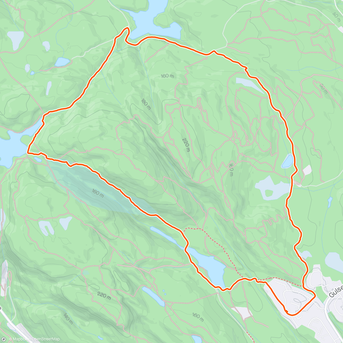 Map of the activity, Gulsetmarka m Sigurd