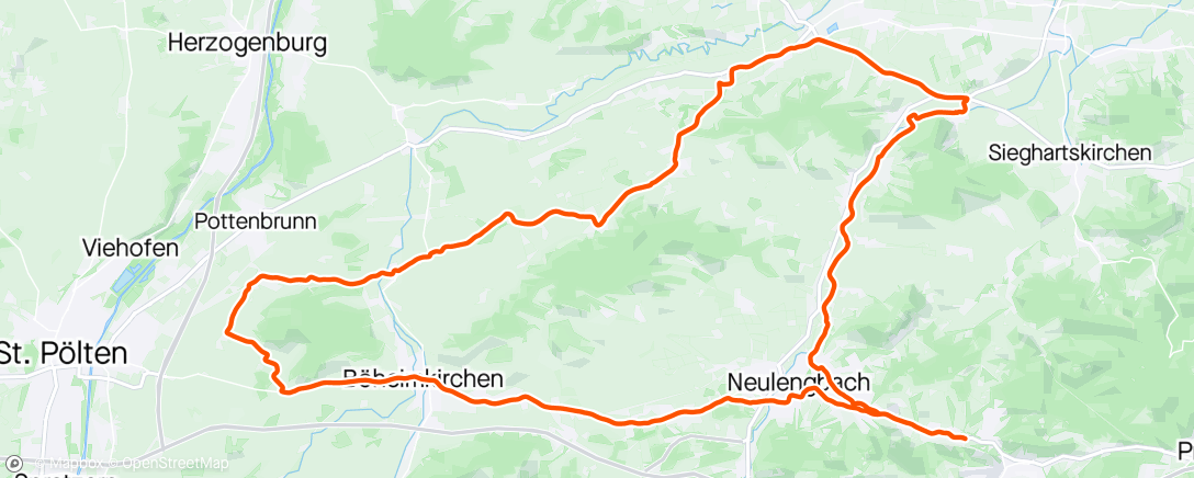 Mapa da atividade, R70 // Neulengbach - Einsiedl - Streithofen - Pottenbrunn