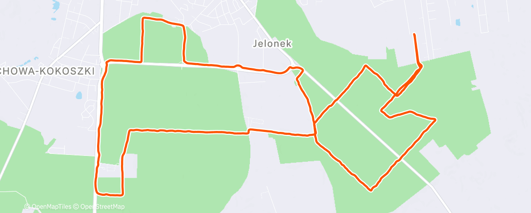 Map of the activity, Morning Run