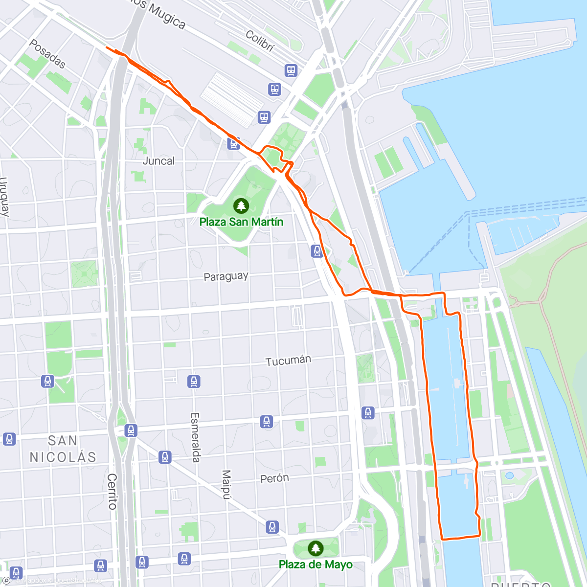 Map of the activity, Buenos Aires Last Day