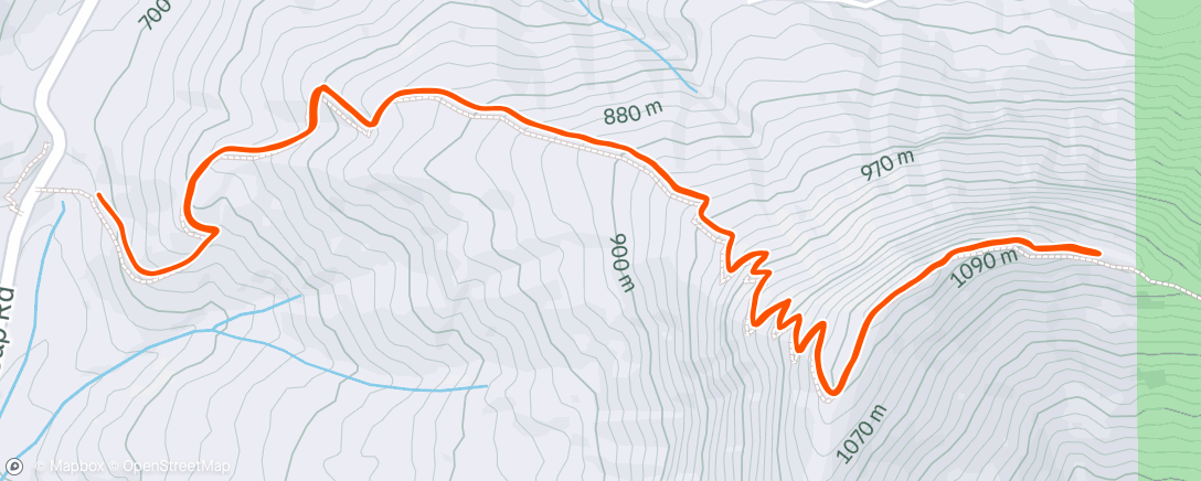 Map of the activity, Morning Hike