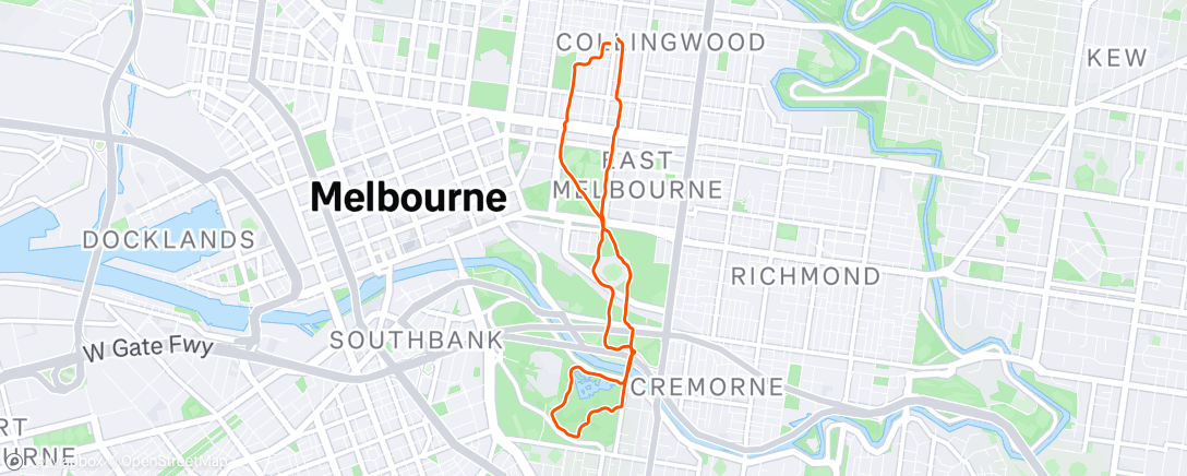 Map of the activity, Lunch Run