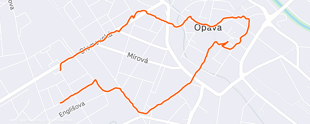 Map of the activity, Afternoon Walk