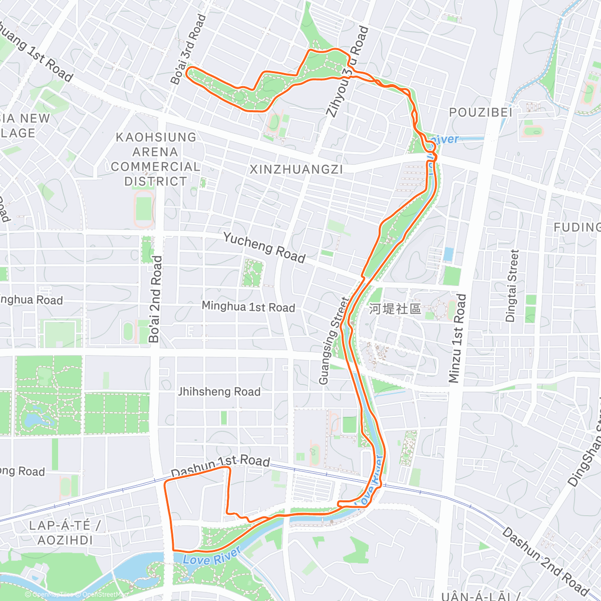 Карта физической активности (Love River)