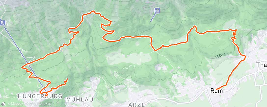 Map of the activity, Lunch Rumer Alm