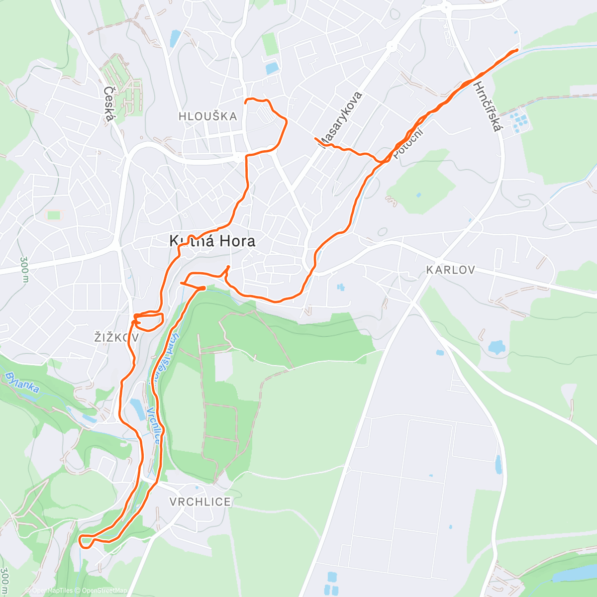 Map of the activity, Morning Run