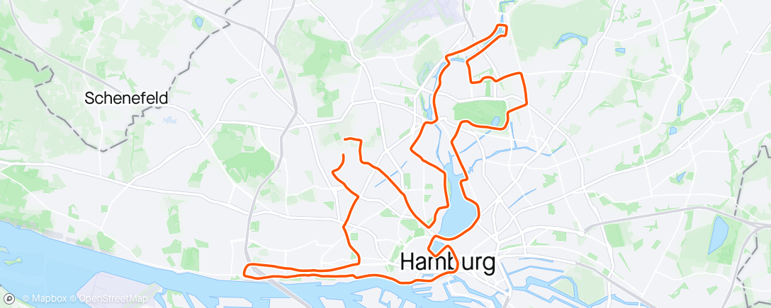 Map of the activity, Hamburg Marathon Drinks Program