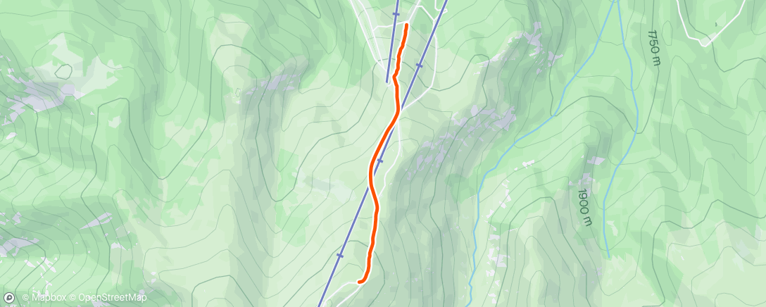 Map of the activity, Bloody closed red run