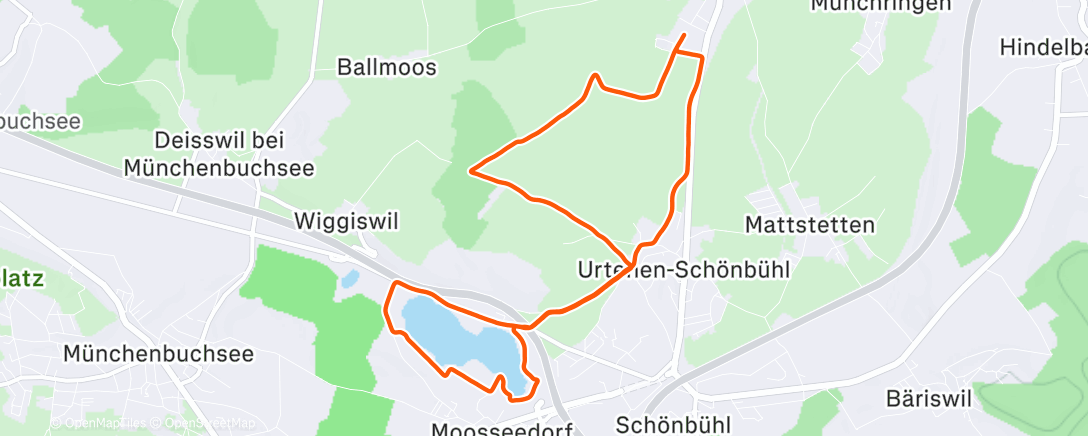 Map of the activity, Lauf am Nachmittag