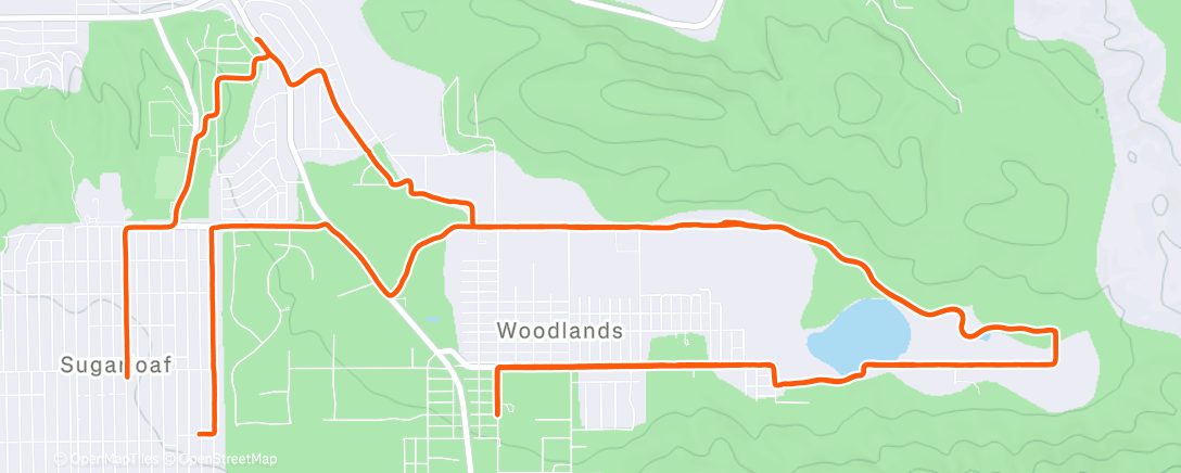 Map of the activity, Christmas sprints with the Fam