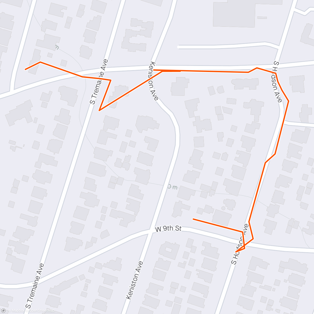 Map of the activity, Jace took Sarge for a walk with his Fi dog collar