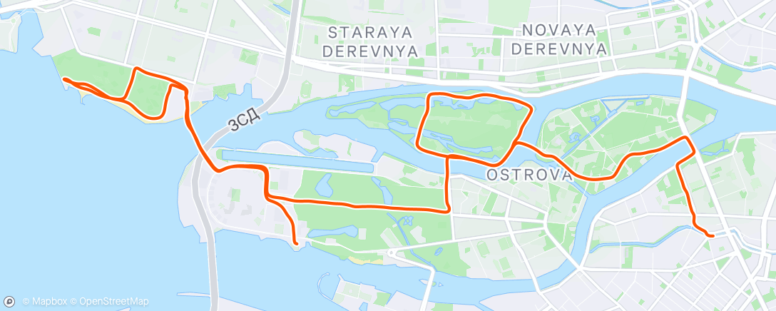 Map of the activity, Morning Run