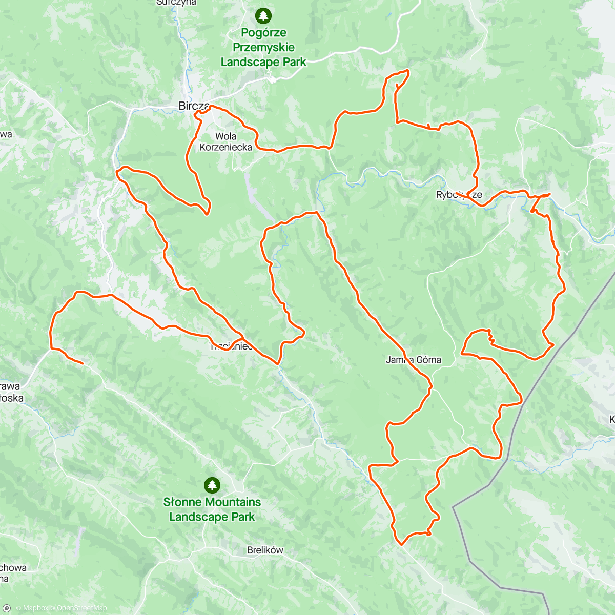 Map of the activity, Landszaft Pogórze Przemyskie etap #2
