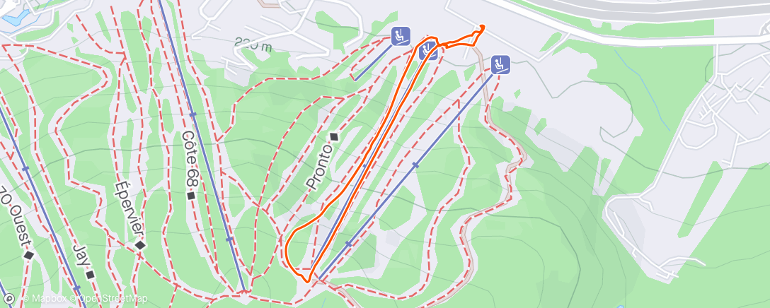 Map of the activity, Snowboard le midi