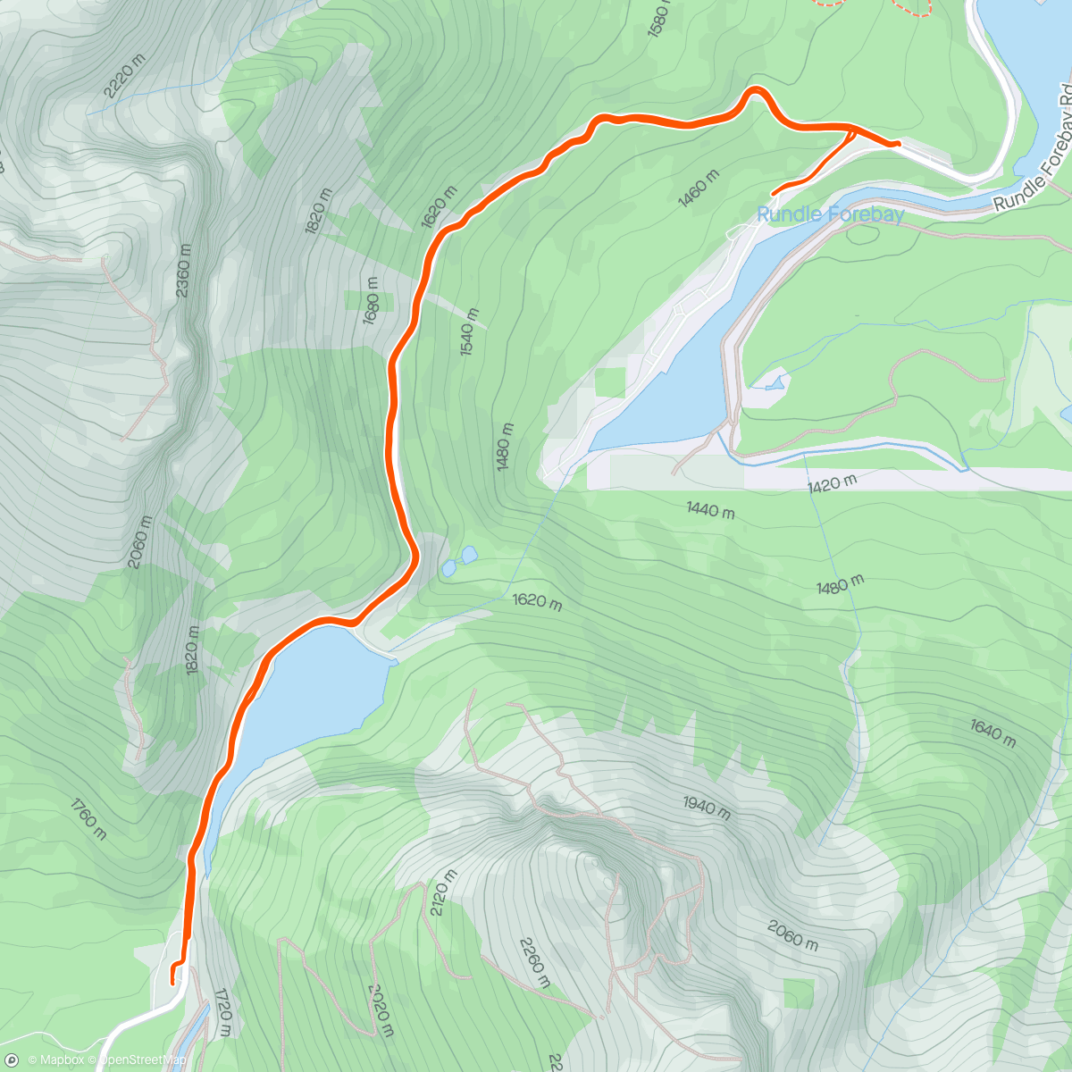 Map of the activity, Gap laps