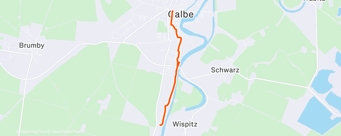Map of the activity, Lauf am Mittag