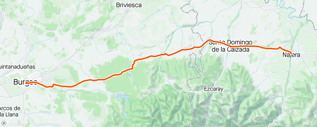 Map of the activity, ETAPA 6: Najera - Burgos (#65KgBike)