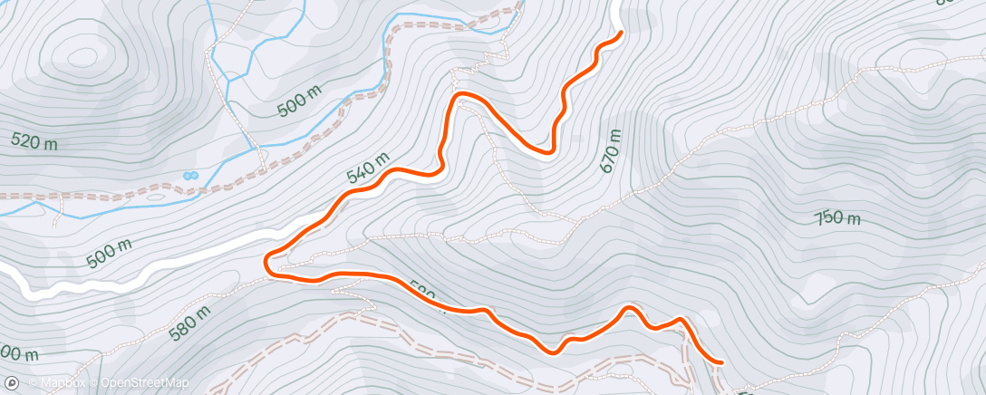 Map of the activity, Carrera de montaña a la hora del almuerzo