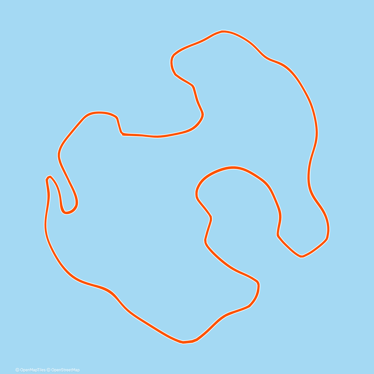 Карта физической активности (Zwift - Volcano Circuit in Watopia)