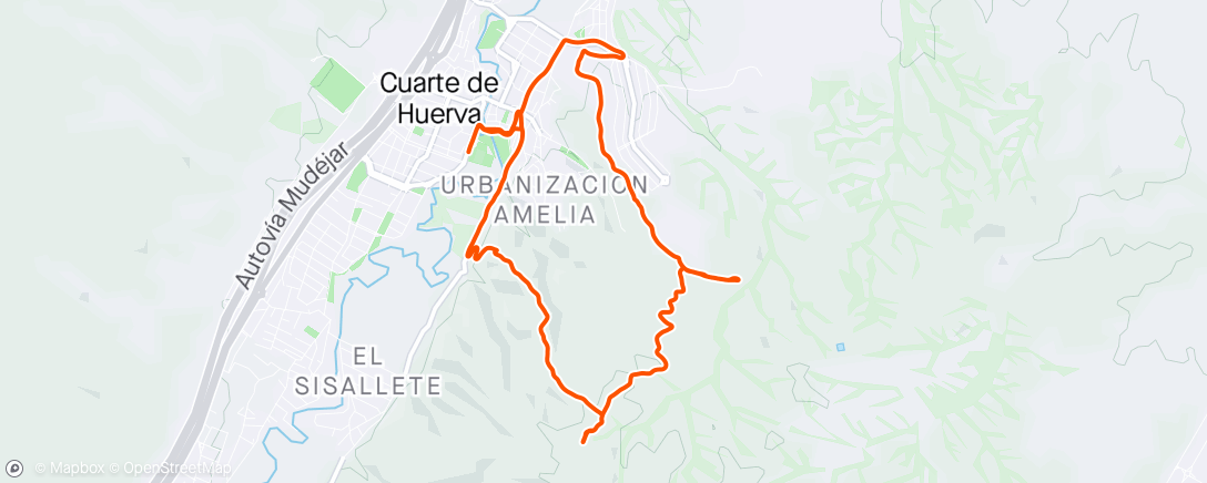Map of the activity, Vuelta en bicicleta eléctrica a la tarde