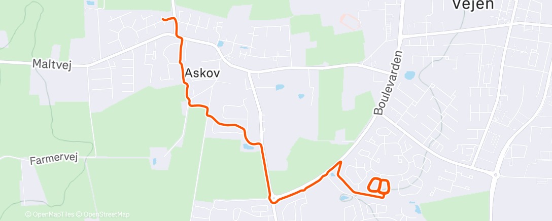 Map of the activity, VULK 1/2