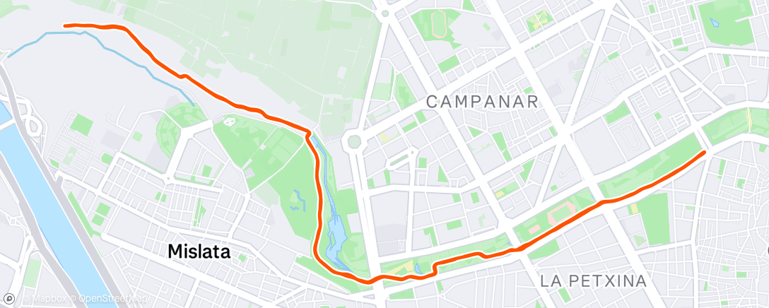 Map of the activity, 10km rodaje regenerativo 🧘🏻‍♂️