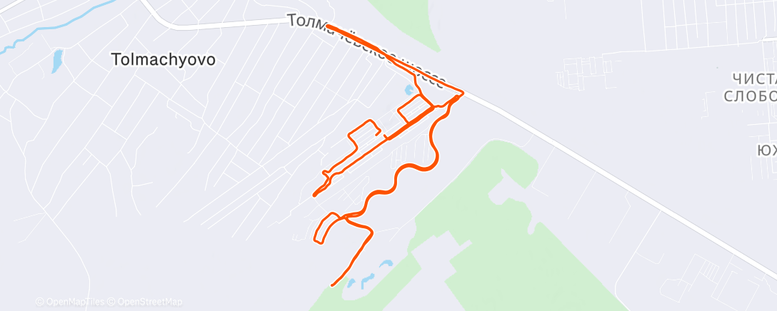Map of the activity, Morning Run