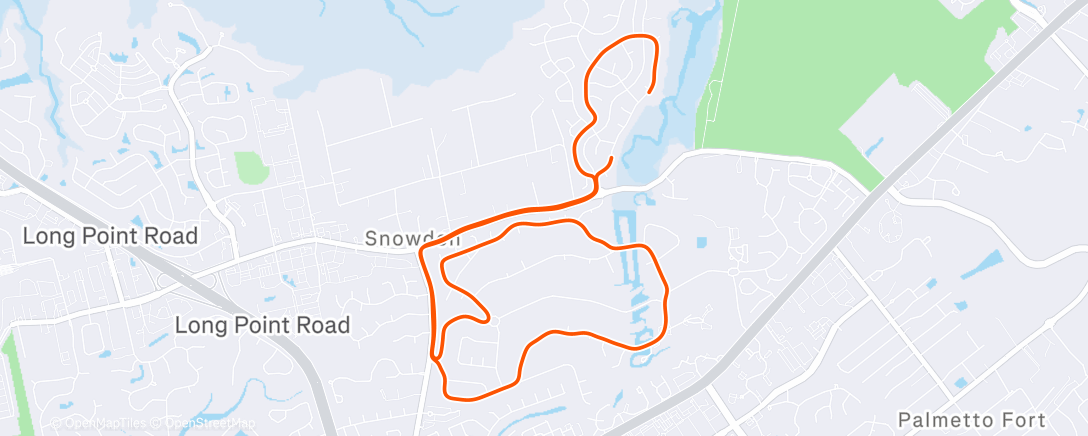 Map of the activity, Morning Run