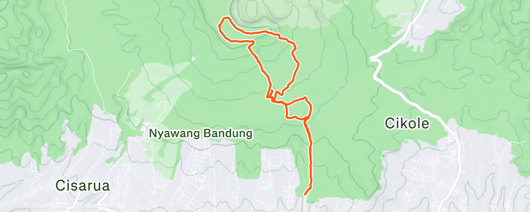 Map of the activity, Lari Trail Pagi