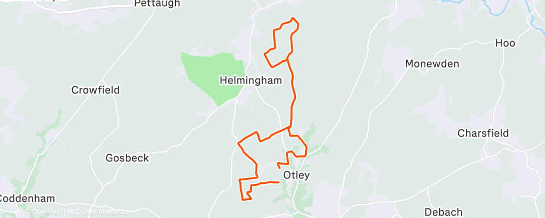 Map of the activity, Morning Trail Run