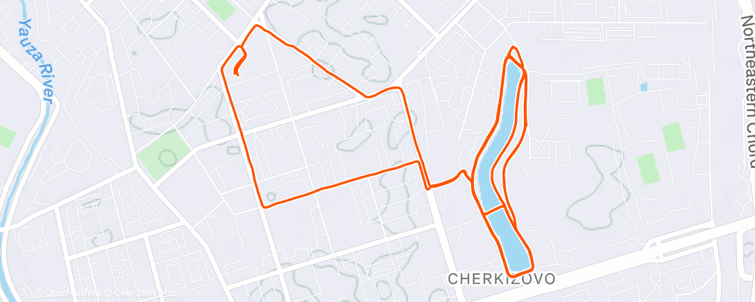 Map of the activity, Утренний забег