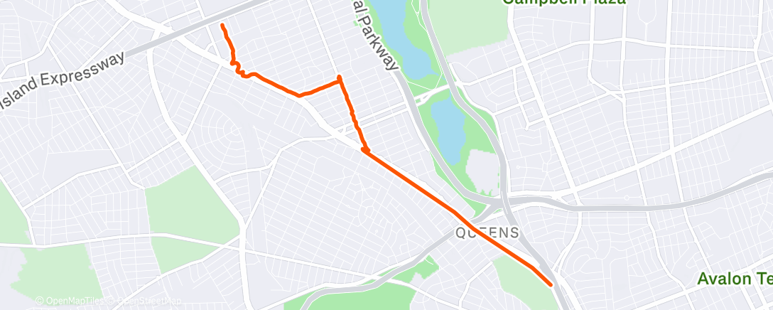 Map of the activity, Afternoon Walk