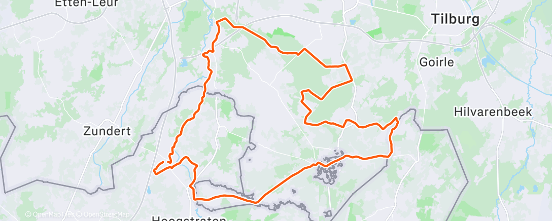 Map of the activity, Never thought I would be able to ride without gloves in Belgium in December 🇧🇪