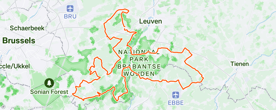 Map of the activity, Morning Ride