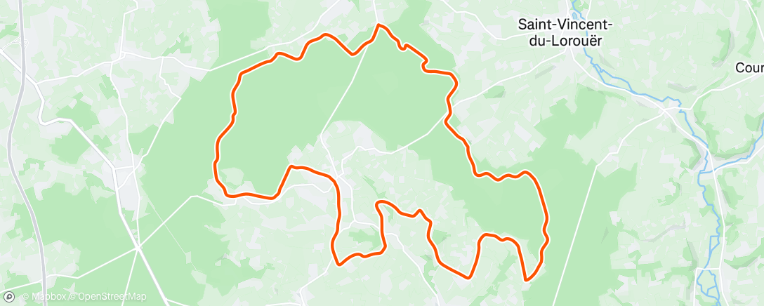 Map of the activity, Sortie vélo dans l'après-midi