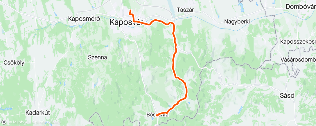 Map of the activity, K3SE tekerés