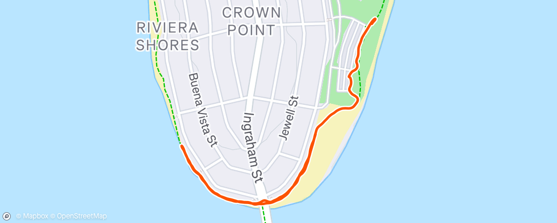 Map of the activity, Quick shakeout walk