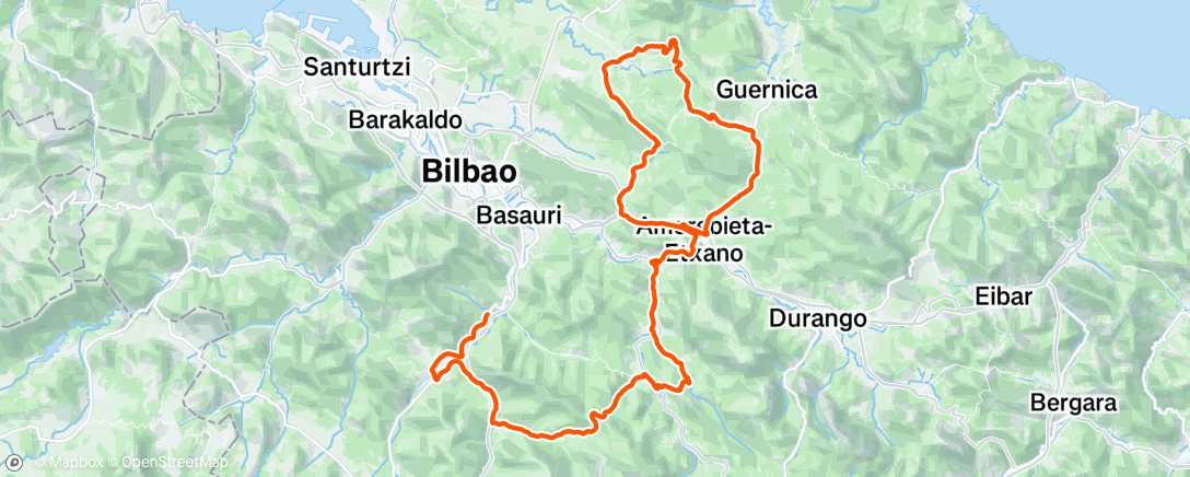 Map of the activity, Itzulia stage 2